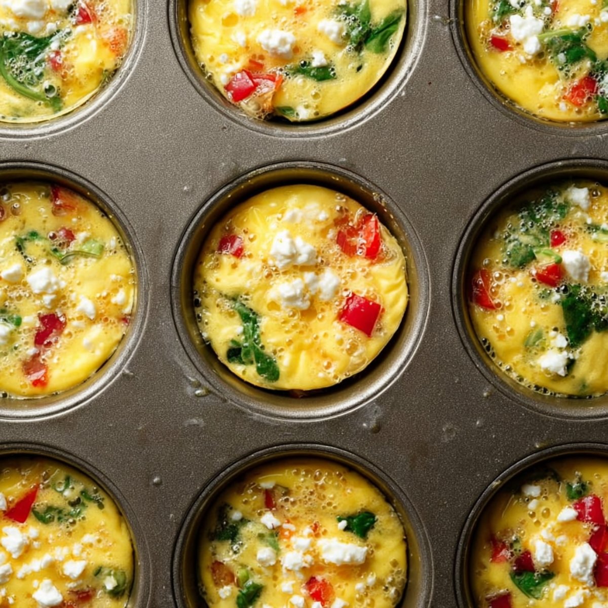 Slide the pan into the oven and bake for 18 to 20 minutes, until the muffins are puffed and golden brown around the edges. They might rise unevenly, and that's completely normal.