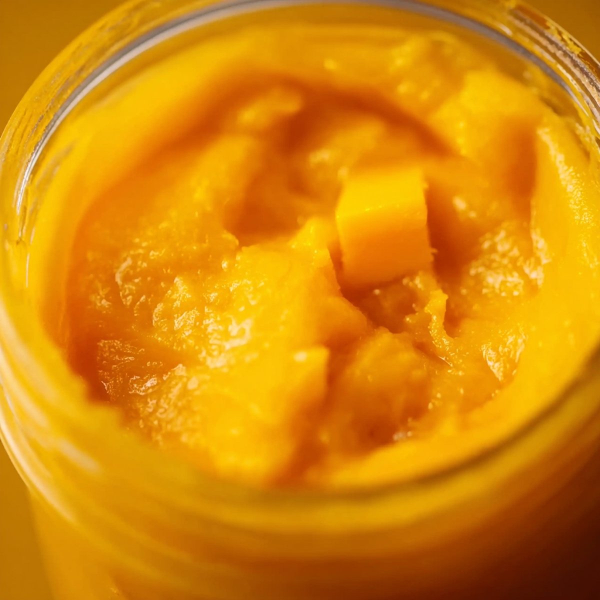 Add the chopped mango pieces to your blender and blend until completely smooth, about 30 seconds to a minute depending on your blender's power. If you want a thinner texture, add a splash of water, fruit juice, or milk and blend again. For a colder drink, toss in a few ice cubes and pulse until smooth.
