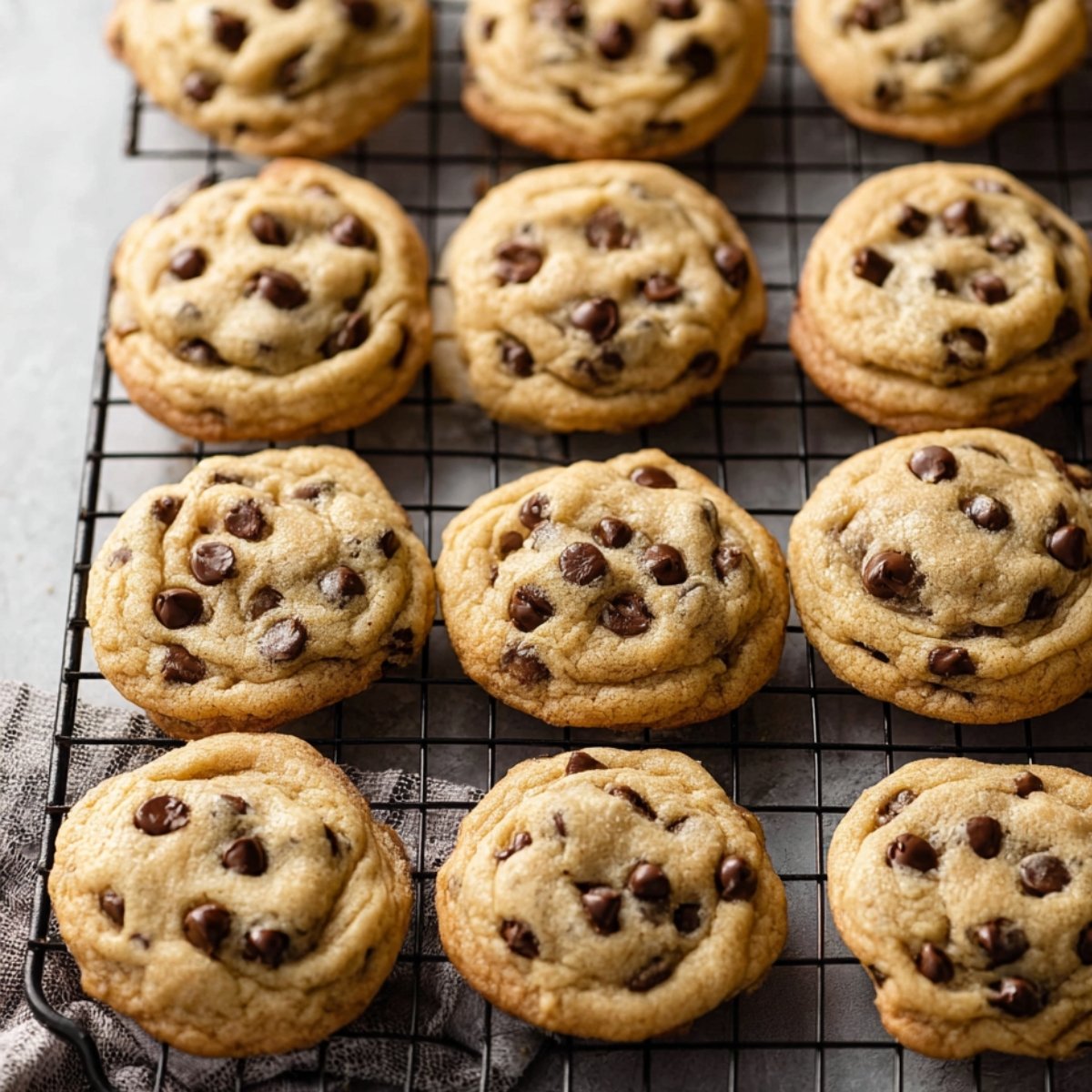 Let the cookies sit on the baking sheet for 10 minutes. This allows them to firm up without breaking. Then transfer them to a cooling rack.