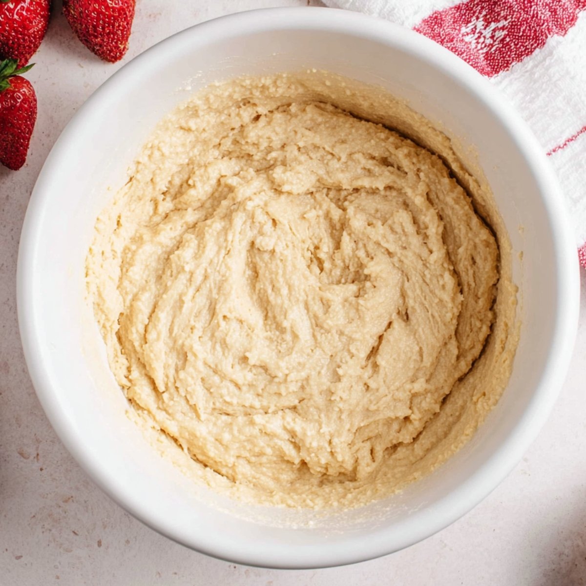 Add the all-purpose flour and baking soda, and stir until just combined. Stop mixing as soon as you don't see any dry flour. Overbeating can make the blondies tough.