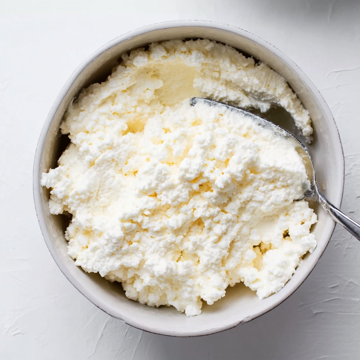 In a medium bowl, combine the ricotta, parmesan, egg, and a good pinch of salt and pepper. Stir until it's smooth and creamy.